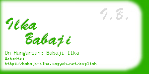 ilka babaji business card